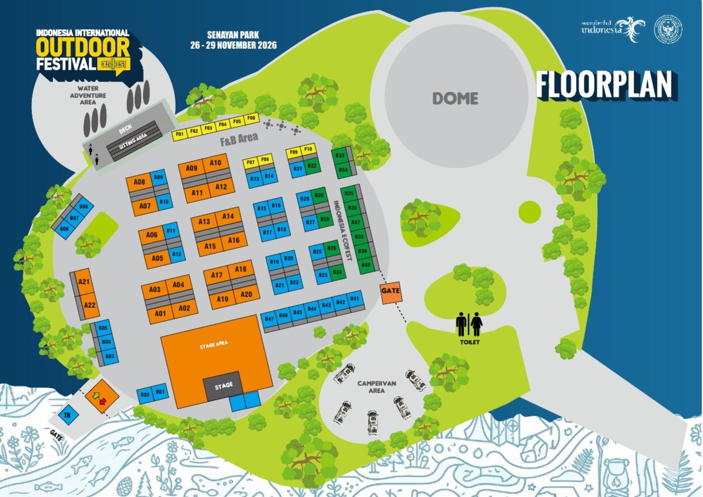 Floorplan IIOUTFEST 2026 di Senayan Park